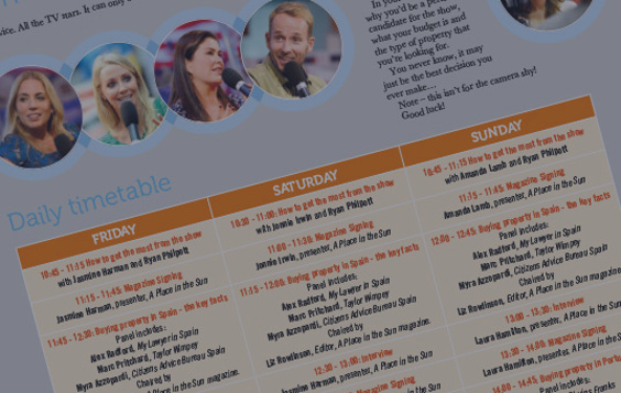 Check out the timetable