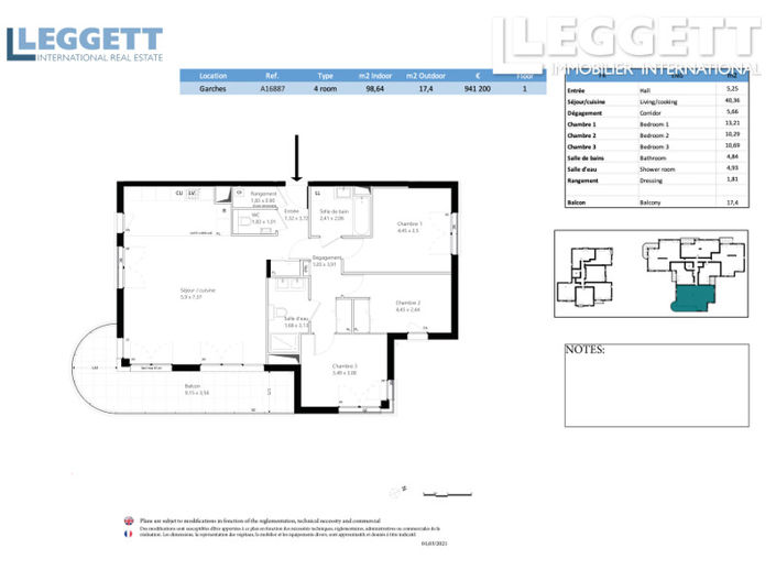 Image No.2-3 Bed Apartment for sale