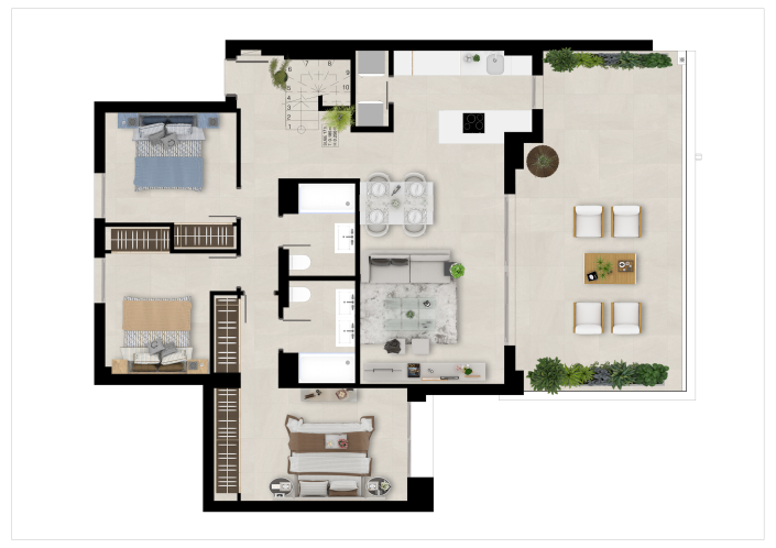 Image No.34-3 Bed Penthouse for sale