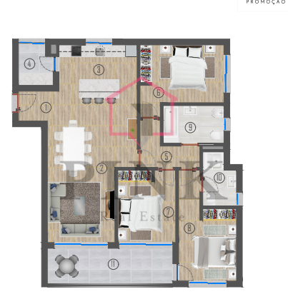 Image No.8-3 Bed Apartment for sale