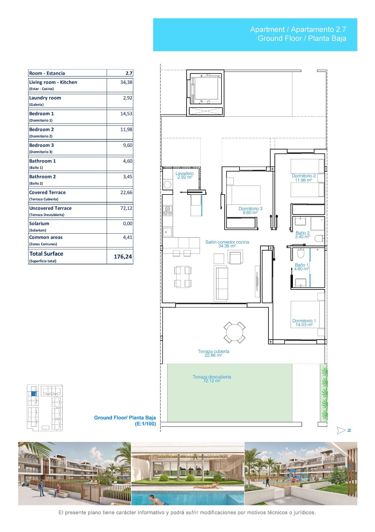 Image No.14-3 Bed Apartment for sale