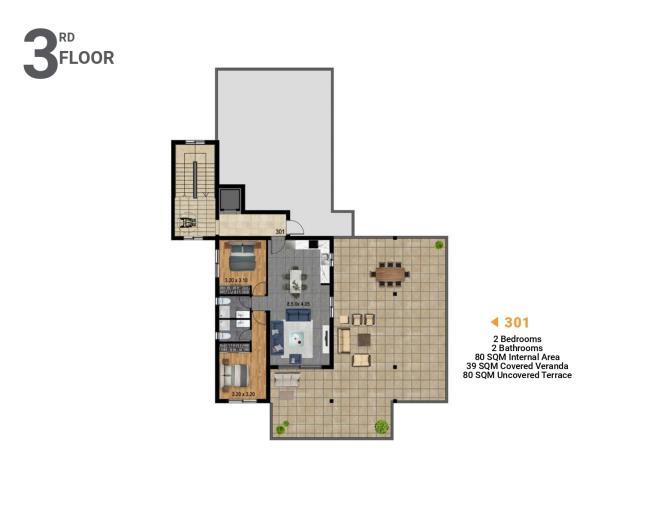 Image No.6-Appartement de 2 chambres à vendre à Parekklisia