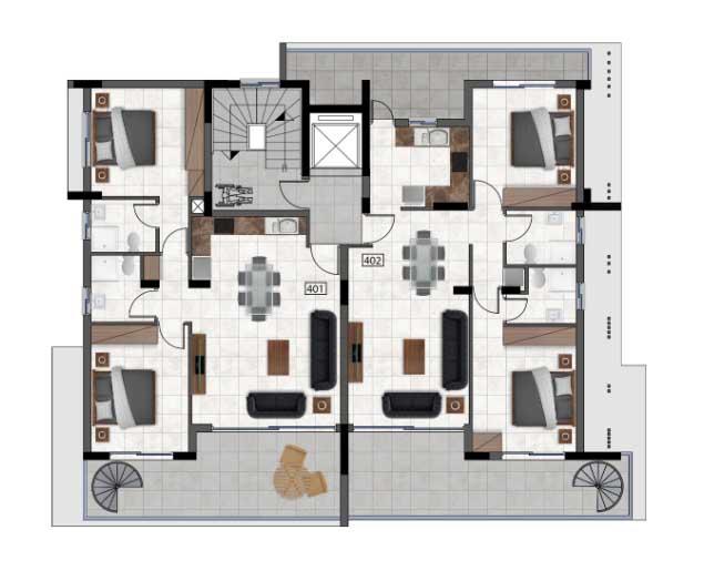 Image No.11-Penthouse de 2 chambres à vendre à Agios Ioannis