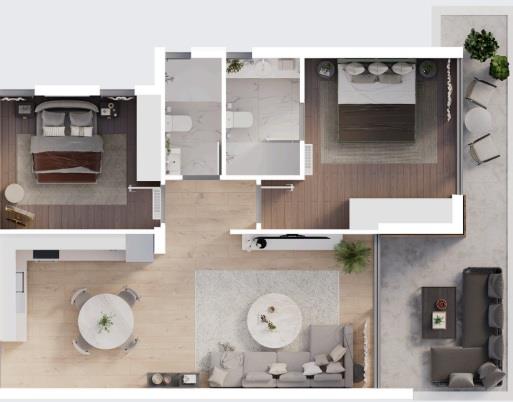 Image No.3-Appartement de 2 chambres à vendre à Leivadia