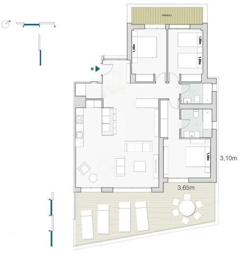 Image No.18-3 Bed Apartment for sale