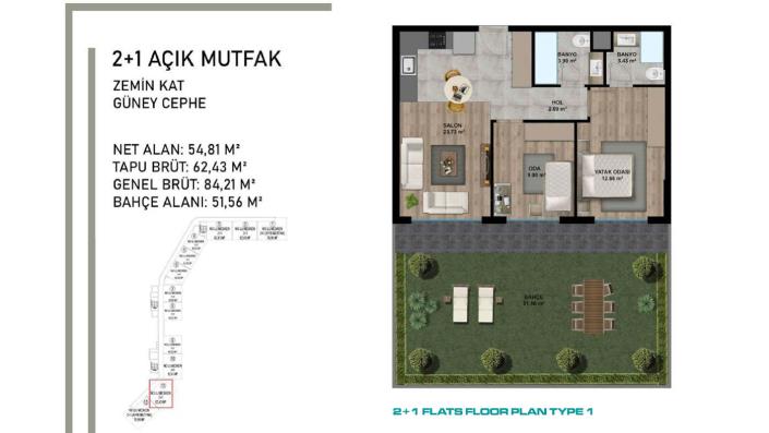 Image No.12-1 Bed Apartment for sale