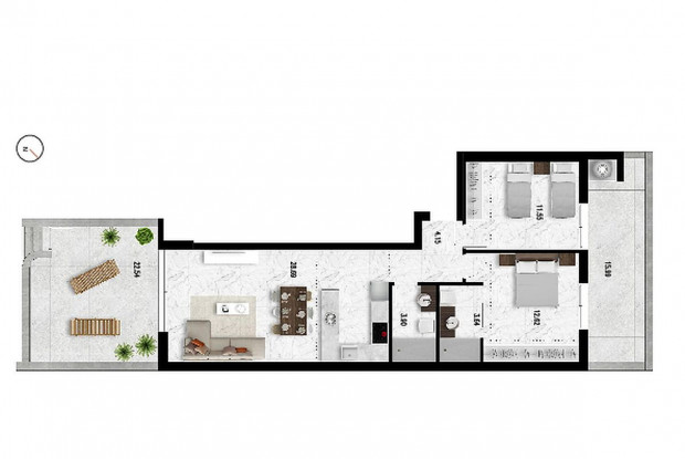 Image No.11-3 Bed Apartment for sale