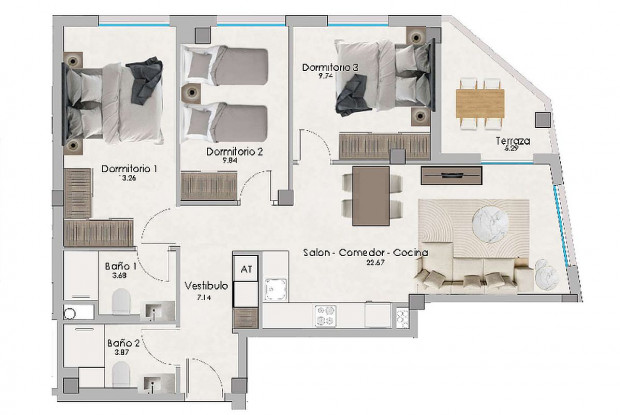 Image No.10-3 Bed Apartment for sale