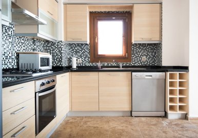 Sea View Yalikavak Garden Apartment - Equipped Kitchen