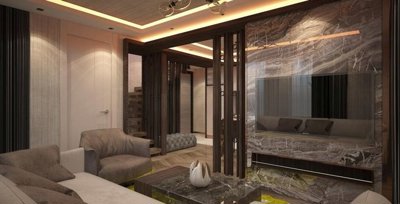 Dream Investment Properties for Sale in Belek, Antalya - Lounge to the kitchen