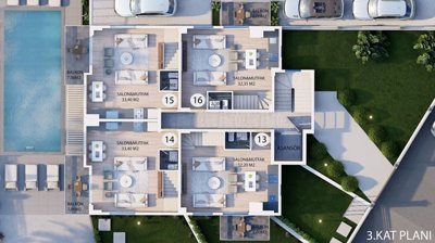 Modern Property For Sale In Fethiye For Sale - Third floor plan