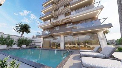 Modern Property For Sale In Fethiye For Sale - Communal pool and sun terraces