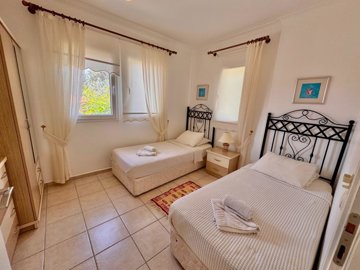 Lavish Reverse-Duplex Villa For Sale In Gocek, Fethiye - Twin bedroom (wheelchair accessible)