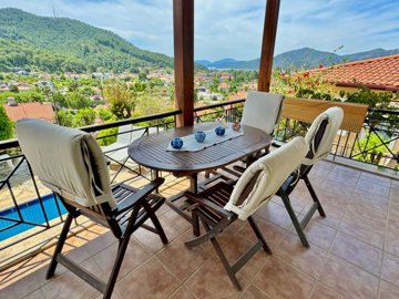 Lavish Reverse-Duplex Villa For Sale In Gocek, Fethiye - Seaview balcony
