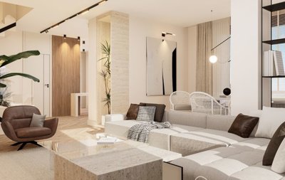 Superb Antalya Investment Properties For Sale - Large, lounge with modern lighting