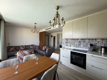 Idyllic Apartment In Bodrum For Sale - Kitchen to the lounge