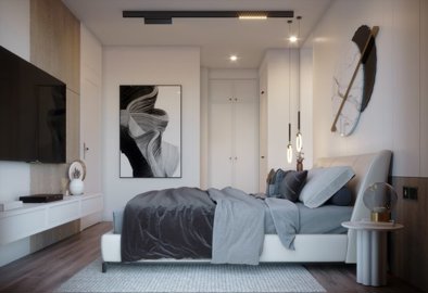 Meticulous Investment Properties For Sale In Antalya - Ambient lighting in the bedroom