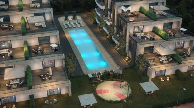 Meticulous Investment Properties For Sale In Antalya - Large social exterior areas