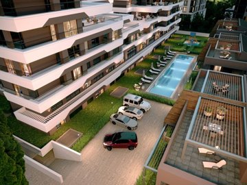 Investment Properties For Sale In Antalya - Secure parking and social gardens