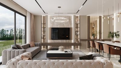 Investment Properties For Sale In Antalya - Floor to ceiling windows with garden views