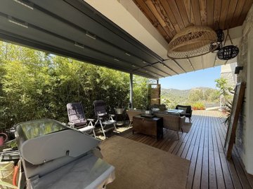 A Tranquil Duplex Yalikavak Property For Sale - Shaded seating terrace