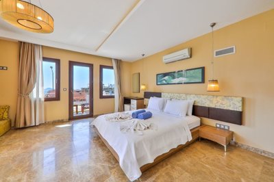 Must-See Villa For Sale In Kalkan With Sea-Views - Double bedroom with balcony