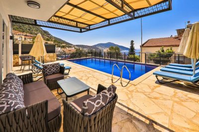 Must-See Villa For Sale In Kalkan With Sea-Views - Sun terraces and pool
