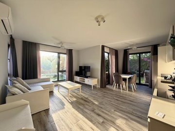Alluring Garden Apartment In Bodrum For Sale - Lounge and dining area