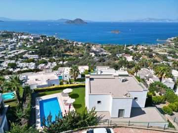 Panoramic Sea View Villa For Sale In Kadikalesi, Bodrum - Main view of the sea view villa
