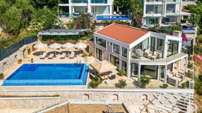 Sensational Villa In Kalkan For Sale With A Private Infinity Pool & Sea Views - Main view of the luxurious property