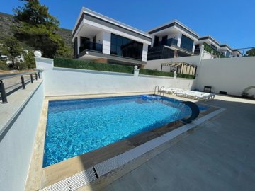 Attractive Detached Duplex Villa For Sale In Akbuk – Pool and sun terraces