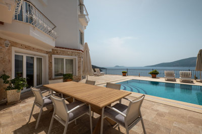 Idyllic Sea-View Kalkan Villa For Sale - Sun terraces with sea views