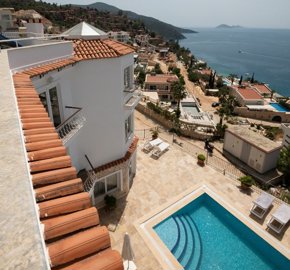 Idyllic Sea-View Kalkan Villa For Sale - Sea and nature views from the roof