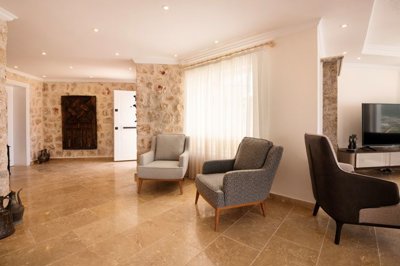 Idyllic Sea-View Kalkan Villa For Sale - Open-plan living areas