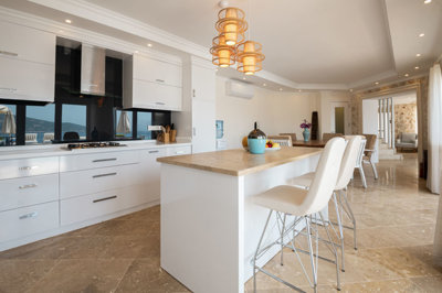Idyllic Sea-View Kalkan Villa For Sale - Stylish fully fitted kitchen
