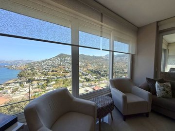 Inviting Apartment For Sale In Bodrum - Lounge with superb views