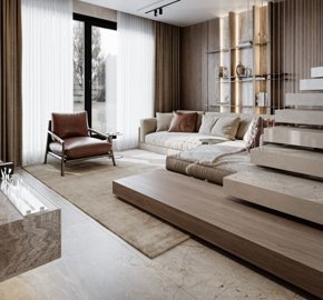 Nearing Completion Bodrum Properties For Sale - Spacious open-plan living area