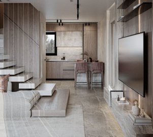 Nearing Completion Bodrum Properties For Sale - Lounge to the kitchen