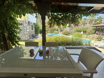 Ready-To-Move Dalyan Villa For Sale With Communal Gardens & Pool - Seating terrace