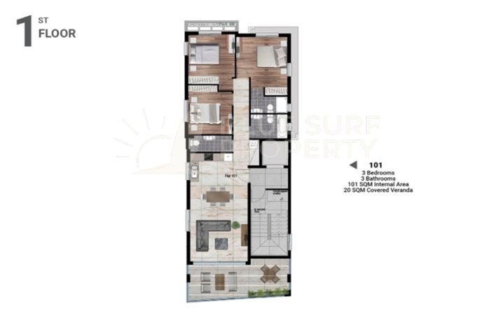 Image No.8-Appartement de 3 chambres à vendre à Larnaca