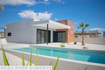 Private pool and front of the villa