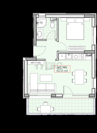 Image No.4-Appartement de 1 chambre à vendre à Burgas