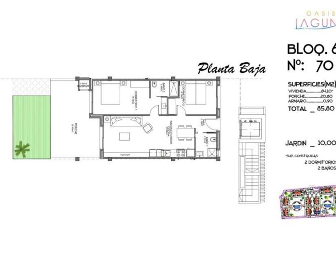 Image No.10-Appartement de 2 chambres à vendre à Guardamar del Segura