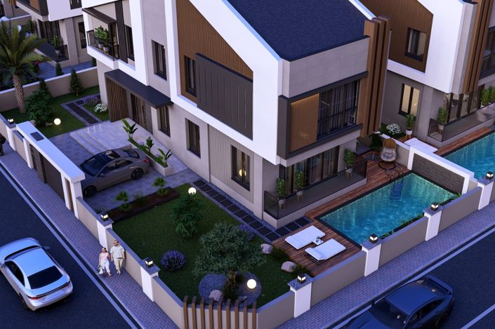 Image No.2-Maison / Villa de 4 chambres à vendre à Düzlerçami