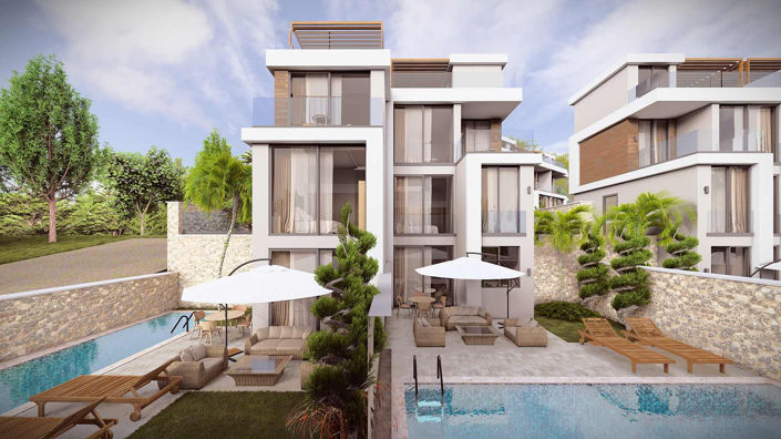 Image No.3-Maison / Villa de 2 chambres à vendre à Kalkan