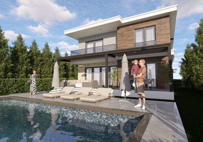 Image No.3-Maison / Villa de 4 chambres à vendre à Yesilüzümlü