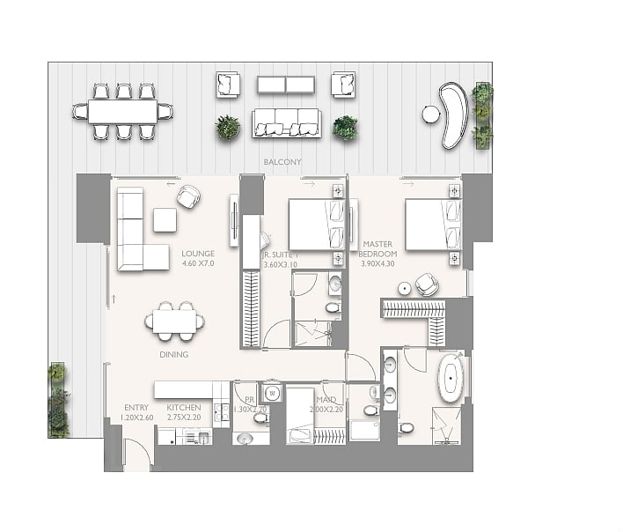 Image No.29-Appartement de 3 chambres à vendre à Downtown Dubai