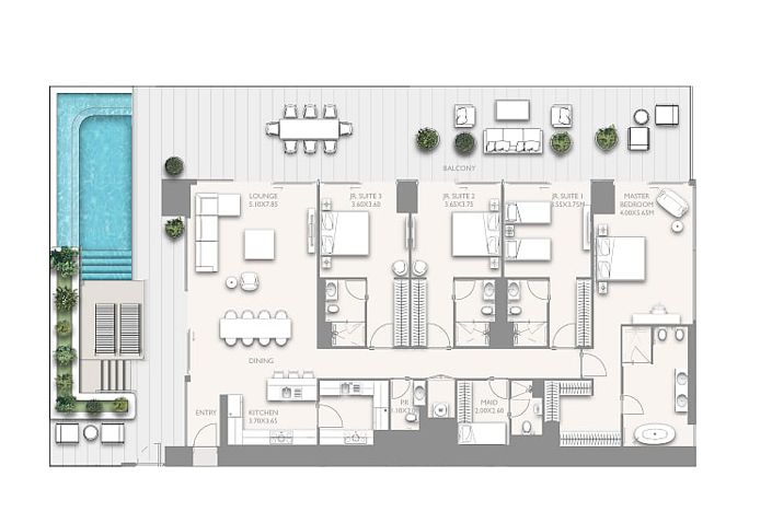Image No.31-Appartement de 4 chambres à vendre à Downtown Dubai
