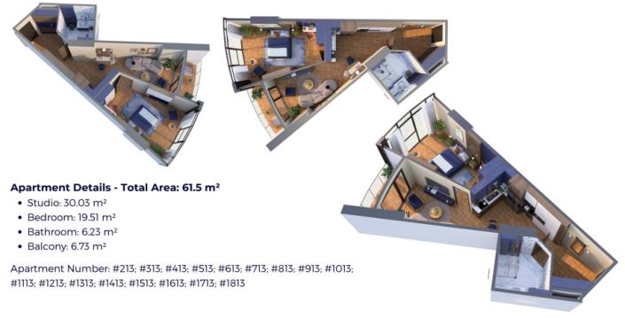 Image No.15-1 Bed Studio for sale