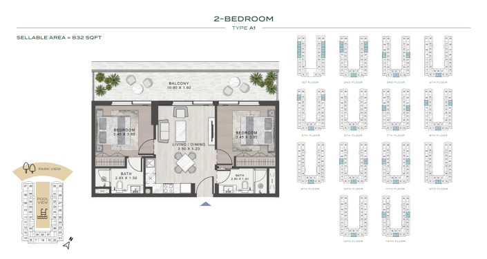 Image No.11-1 Bed Apartment for sale